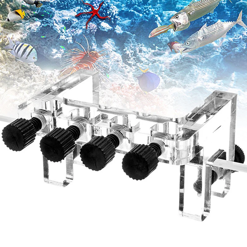 

Aquarium Fish Tank Acrylic Soft Tube Fixing Holder Titration Pump 4-Tube Version