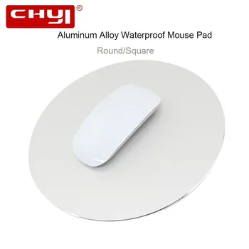 

CHYI Aluminium Alloy Mouse Pad Round/Square Ultrathin Metal Mousepad Non-Slip Rubber Computer Gaming Mat for Apple Xiaomi PC