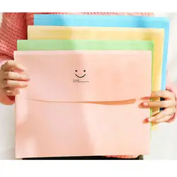 Sonrisa cara documento impreso bolsa де ла carpeta де archivo A4 organizador титулярный де papelde oficina Эскуэла suministros