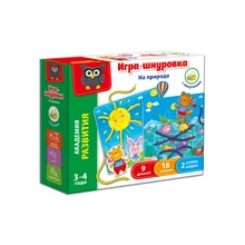 Игра-шнуровка с липучками Vladi Toys "На природе"
