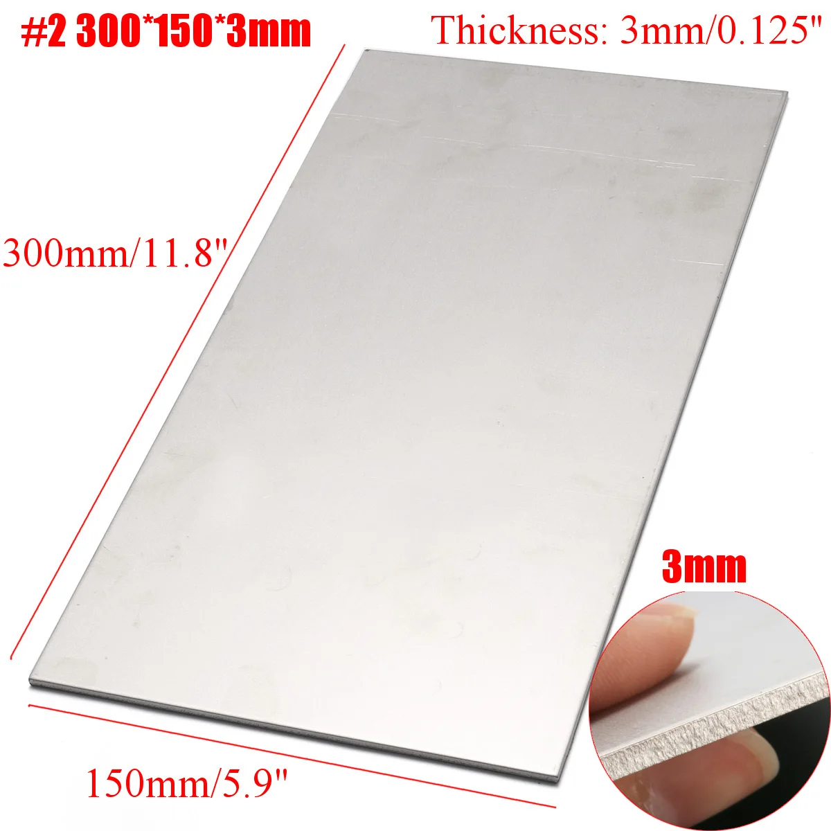 

300X150X3mm Thick Titanium 6al-4v Sheet Grade Plate Titanium Metal Sheet Plate Silver Metalwoking Craft Titanium new