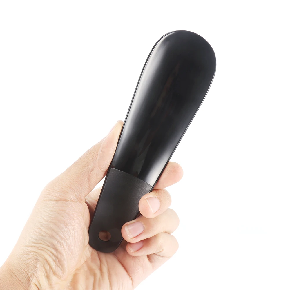 

16cm Black Plastick Shoe Lifter Flexible Shoe Horns Professional Shoe Horn Spoon Shape Shoehorn Sturdy Slip