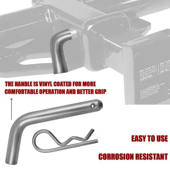 

Tow Bar Pin for Trailer Plug hitch tightener/Receiver Hitch Pin lock with clip /bolt lock 5/8" Trailer Receiver Security