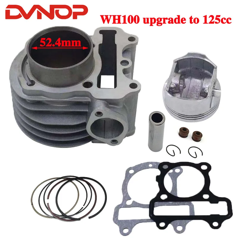 

52.4mm Bore Diameter Cylinder For Honda WH100 GCC100 SCR100 Modified 52.4mm Bore Diameter Upgraded Scooter Engine Spare Parts
