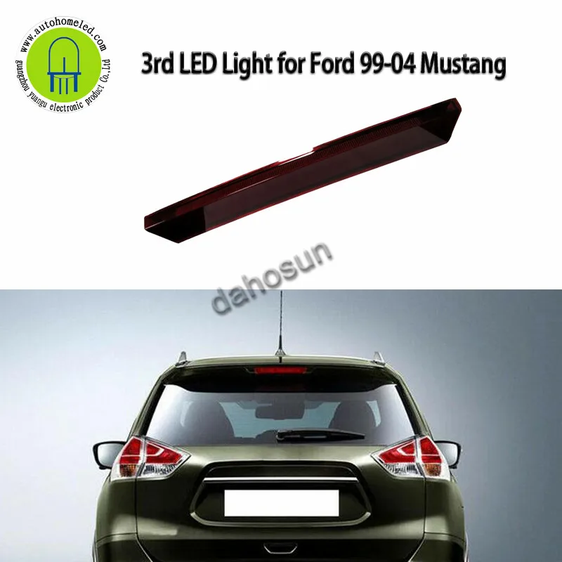 

FOR 99-04 FORD MUSTANG SMOKED LENS RED Shell Clear Housing REAR LED THIRD 3RD TAIL BRAKE LIGHT LAMP