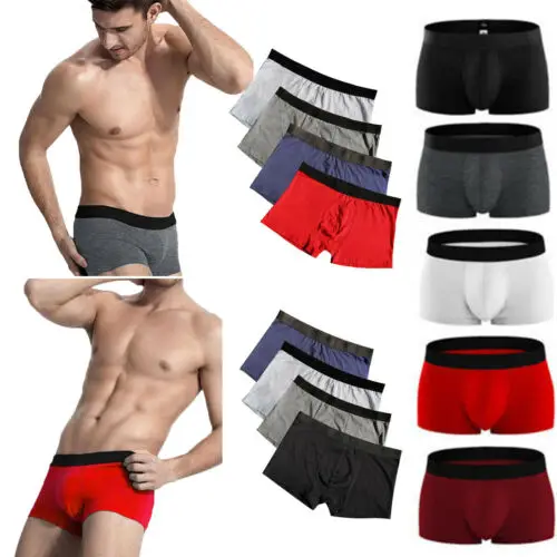 Мужские дизайнерские шорты-боксеры, Классические спортивные дышащие 4 комплект нижнего белья, подарок