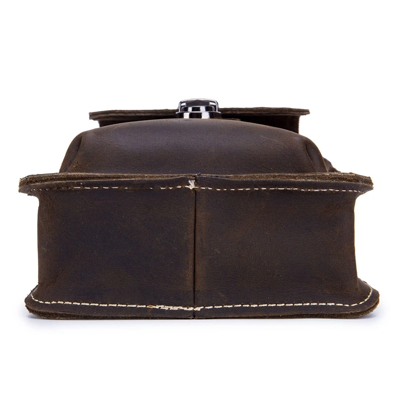  BULLCAPTAIN Genuine Leather Men Shoulder Bag Small Men Bag Vintage Casual Multifunctional Messenger