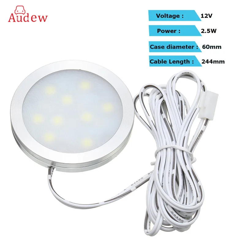 

1Pcs Car Interior LED Spot Lights Slim Flush For VW T4 T5 Transporter/Camper Van Boat White 12V 2.5W