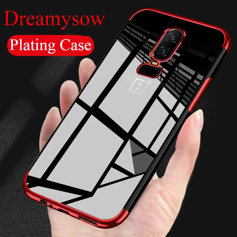 

For OnePlus 5T Case Luxury Soft TPU Plating Phone Case For One Plus 5T A5010 Clear ultra thin Protect Cover For OnePlus 5 6 6T
