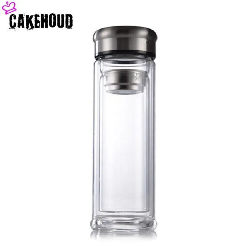 CAKEHOUD Double Glass Drinking Cup Fruit And Tea Infuser Glass Water Bottle Travel Accompanying Cup Portable Car Water Bottle CAKEHOUD Double Glass Drinking Cup Fruit And Tea Infuser Glass Water Bottle Travel Accompanying Cup Portable Car Water Bottle