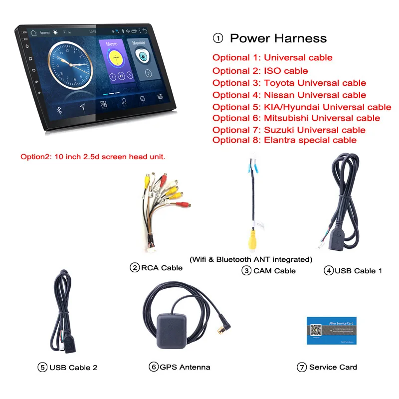 Sale Android 8.1 Wanqi 2G RAM 32G ROM Car gps radio dvd Multimedia Universal Navigation head unit support steering wheel control RDS 1