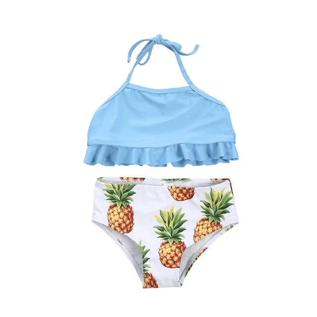 2 12Years Children Kid two Piece Swimsuit Swimwear Bikini Bodysuit Set ...