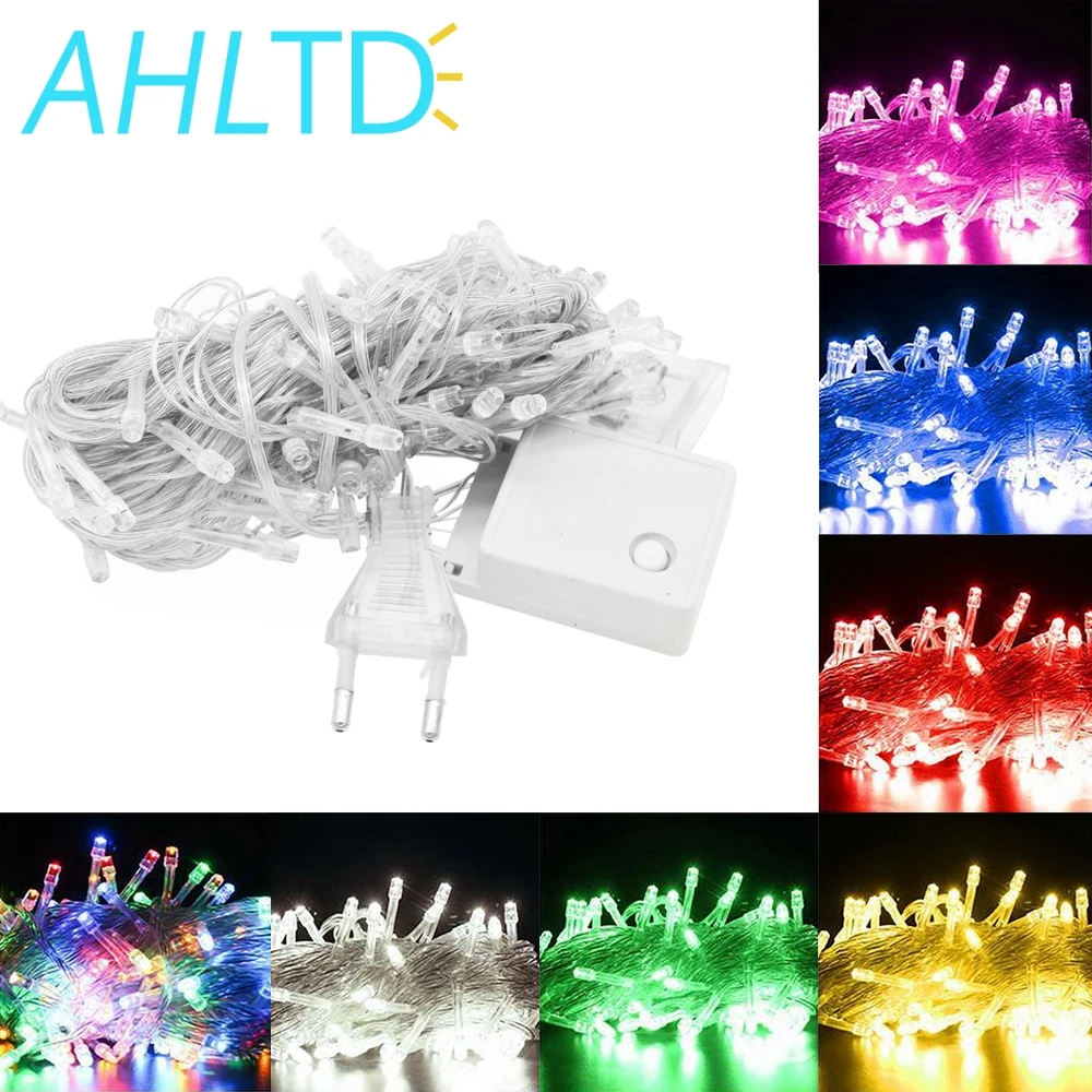 

10M 100 LED String Decoration Light Multicolour Outdoor for Party Wedding Christmas Garden lights 220V/110V 8 Display Modes