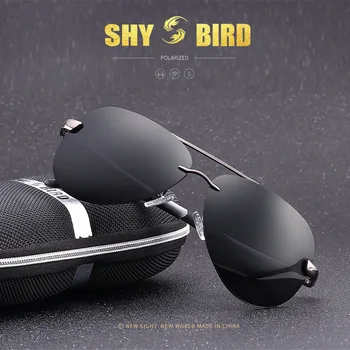 

Retro Sunglasses for Men shades Women Aluminum Rimless Polarized Glasses Driving Oversized Sun Glasses Luxury Shades UV400