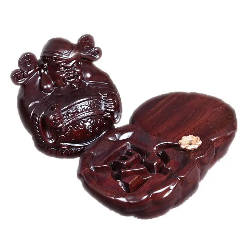 

God Of Wealth Backflow Incense Burner Black Sandalwood Smoke Waterfall Incense Burner Holder Aromatherapy Furnace Aroma Therapy