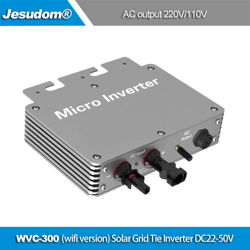 

New!! WVC300W Wifi Version Solar On grid Inverter IP65 Waterproof Grid Tie with Pure Sine Wave Output for Solar Power System