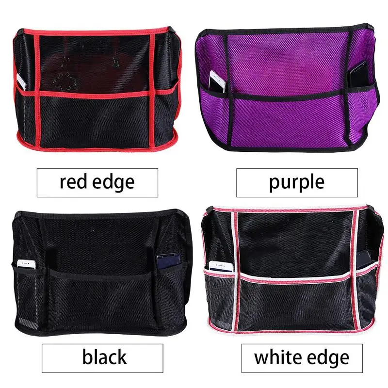 

New Car Storage Between The Two Seats Net Pocket Vehicle-Mounted Hanging Vehicle Storage Pockets Interior Decoration Accessories