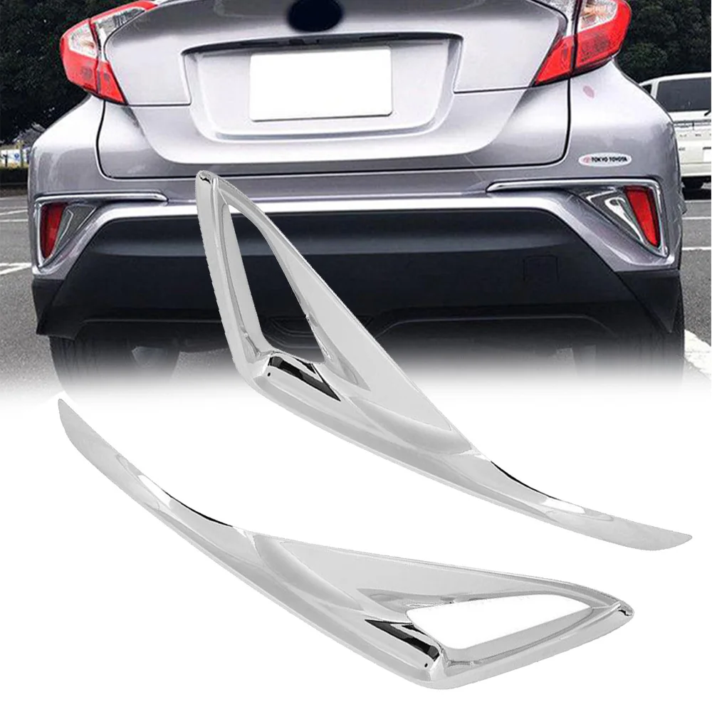 

For Toyota C-HR&CHR 2016-2018 Chrome Rear Tail Fog Light Lamp Cover Trim Parts2x