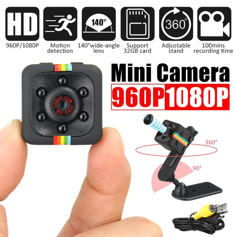 

sq11 HD Mini Camera 960P/1080P Sensor Night Vision Motion Camcorder DVR Micro Camera Sport Car DV Video Recorder SQ11