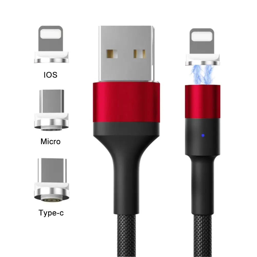 

Magnetic Data Cable Line 360 Degree Circular Magnetic Wire Full Copper Core Fast Charging For Apple Android TYPE-C New Arrival