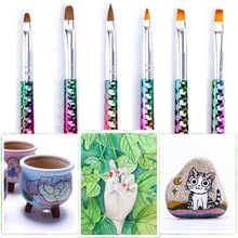 6 шт./лот каваи градиент Русалка нейлон ногтей краски кисти художника акварель кисть для гуаши ручка Набор для школы офисные товары для рукоделия