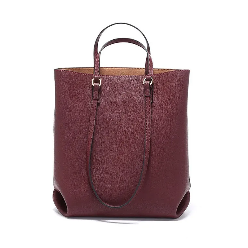 

2018 Autumn And Winter New Cow Leather Handbags Shoulder Bag Tote Bag European American Style Large Capacity High Quality Bag