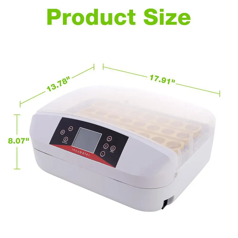 Adeeing Digital 32 Eggs Incubator Chicken Hatcher Temperature Turning Control Adeeing Digital 32 Eggs Incubator Chicken Hatcher Temperature Turning Control