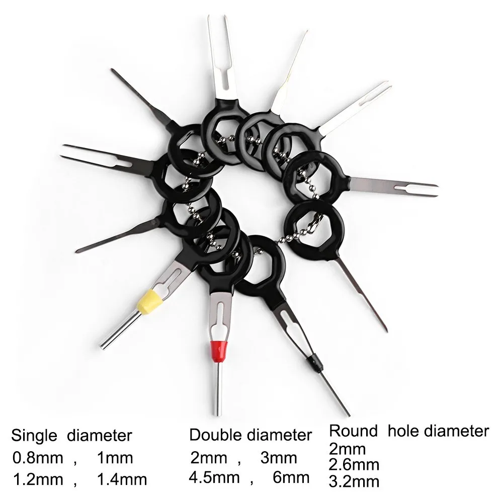 11 шт. Инструменты для удаления клемм, автомобильная электрическая проводка, обжимной соединитель, набор экстракторов, инструменты для ремонта автомобиля, аксессуары