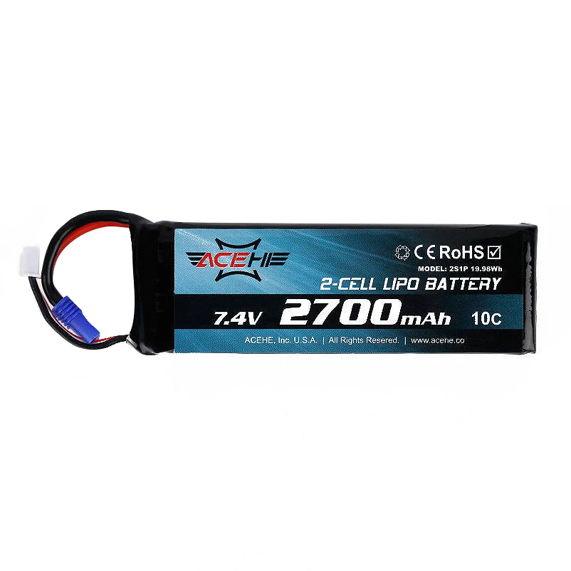 Hubsan 1 шт. черный 7 4 V 2700 Mah 10C аккумулятор с вилкой Ec2 для H501S Da|Перезаряжаемые