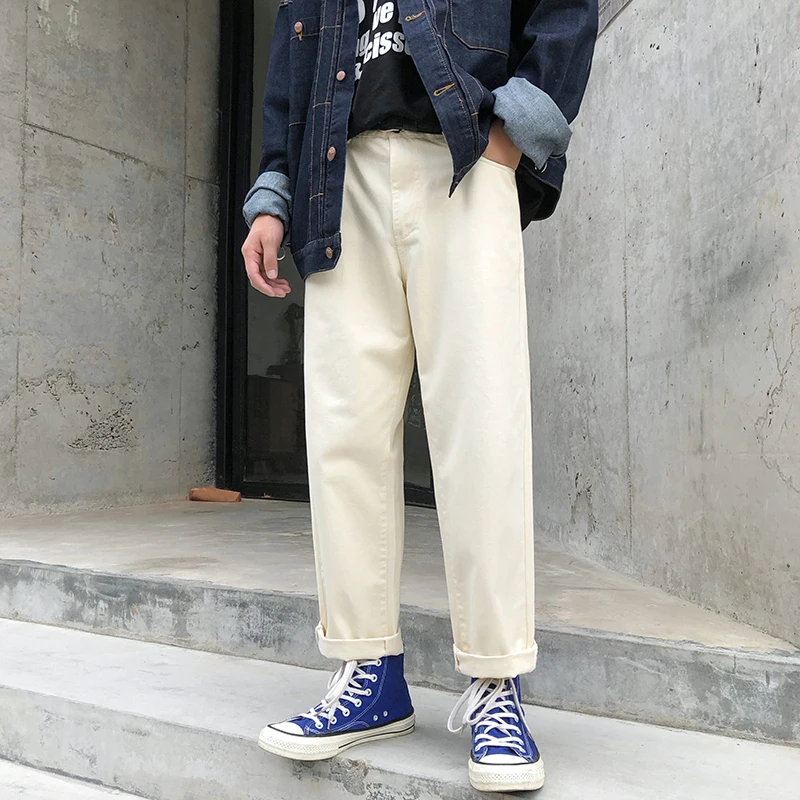 Men's Casual Pants New Seasons Apply Solid Color Straight Pants Youth Popular Casual Pants Trousers Youth Student Casual Pants Men's Casual Pants New Seasons Apply Solid Color Straight Pants Youth Popular Casual Pants Trousers Youth Student Casual Pants