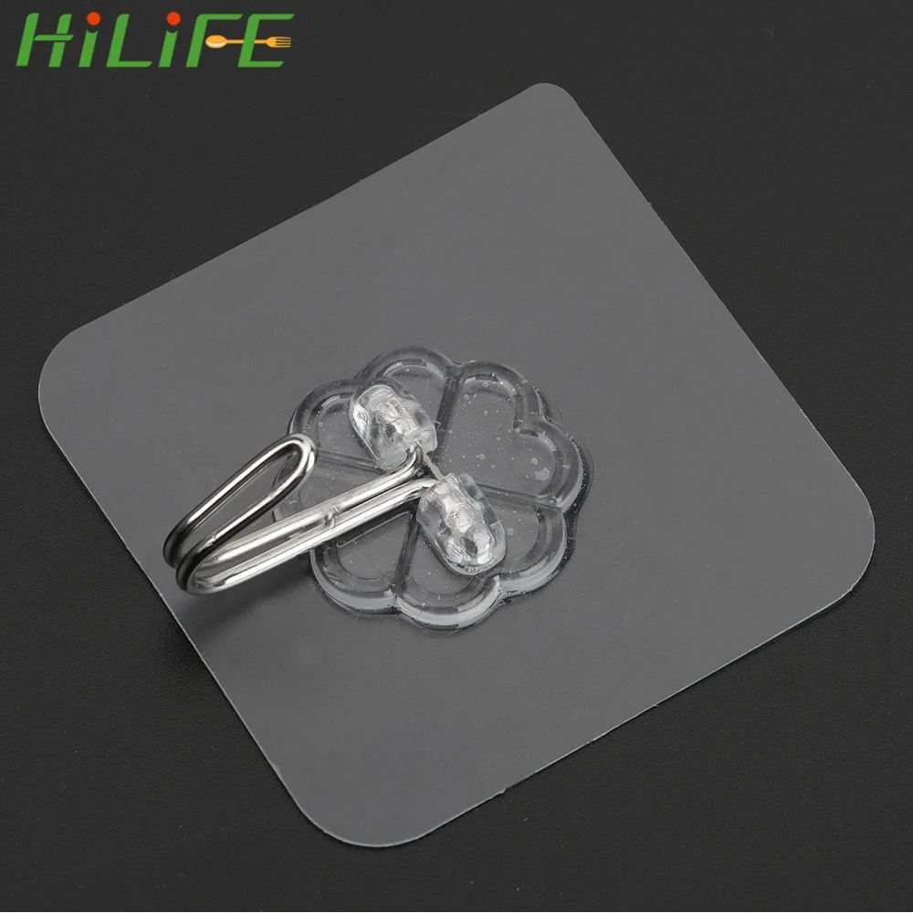 

HILIFE 6*6cm Transparent Suction Cup Wall Hooks Strong Adhesive Hanger Hanging Stuff Storage Hangers For Kitchen Bathroom