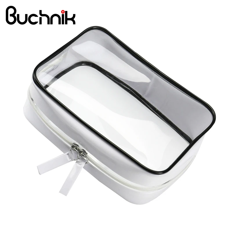  BUCHNIK Clear PVC Cosmetic Bag Waterproof Transparent Case Women Travel Luggage Special Purpose Mak
