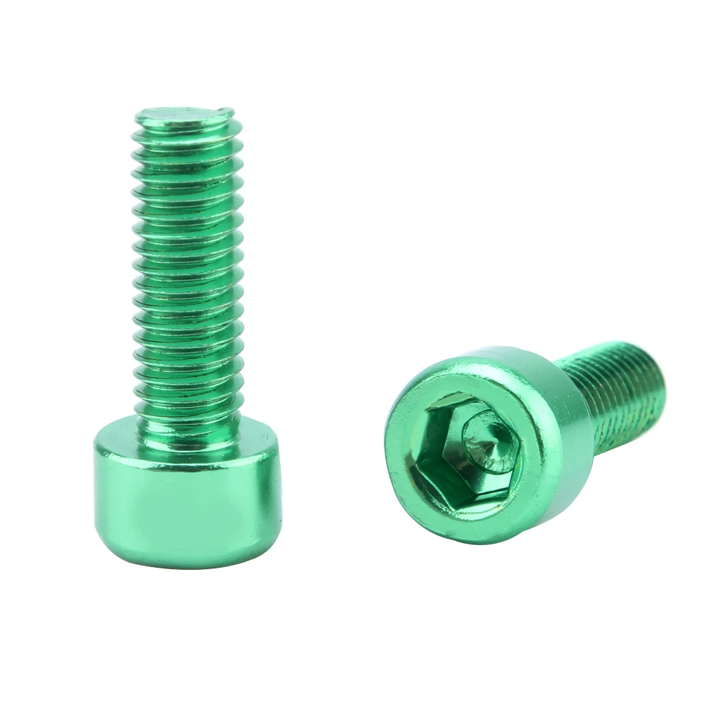 

1 Pair Bike Water Bottle Cage Bolts M5 Aluminium Alloy Hex Socket Tapping Screws