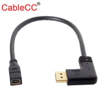 

10pcs/lot CY Right Angled DP DisplayPort 90 Degree to Mini DP DisplayPort Female Cable for Displays Monitors