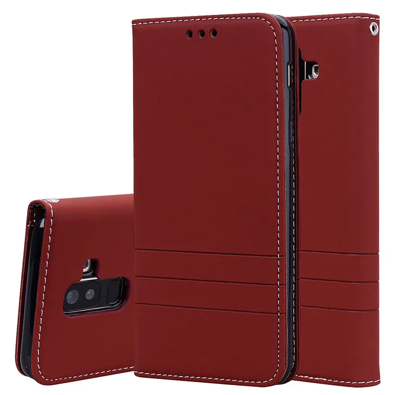 

Phone Case For Samsung Galaxy A6 2018 Dual SIM SM A600 A600F Leather wallet flip Cover For Samsung A6 Plus 2018 A605 A605F Coque