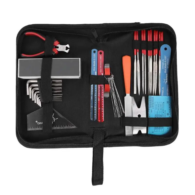 

28pcs Guitar Repairing Maintenance Cleaning Tool Kit String Organizer Action Ruler Gauge Measuring Tool for Guitar Ukulele
