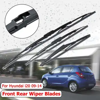 

3Pcs 12"+16"+24" Car Front Rear Windscreen Wiper Blades For Hyundai i20 1.2 1.4 CRDi 2009 2010 2011 2012 2013 2014