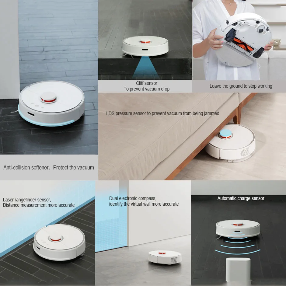 Xiaomi mi 2 Roborock S50 робот пылесос Влажная Уборка подметание Xiao оригинальный Китай