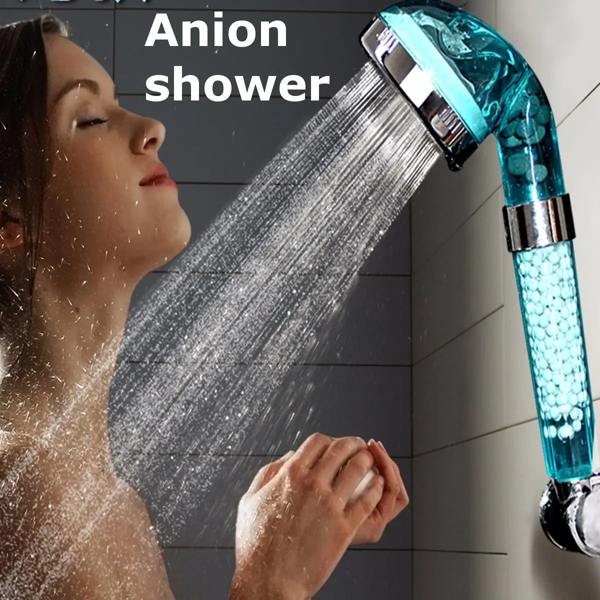 

Xueqin 2pcs Water Saving Shower Head Anion SPA Filtration Handheld Nozzle Supercharger Shower Head Nozzle Bathroom Product