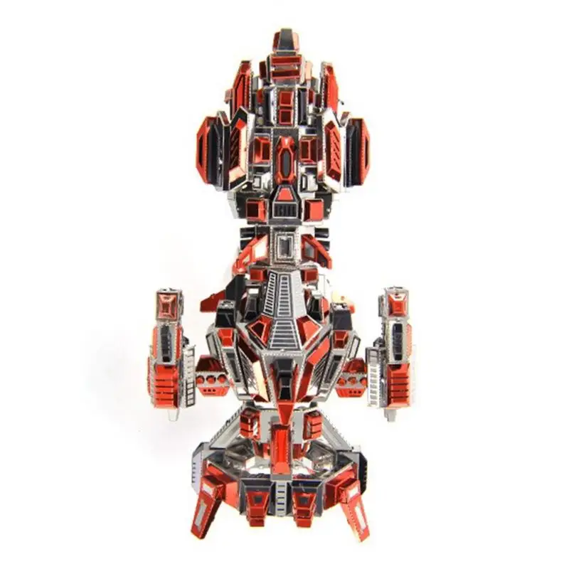 

3D DIY Metal Puzzle Flaming Spaceship Model Laser Cut Assembly Jigsaw Toys Adults Kids Educational Collection Assemble Toy Model
