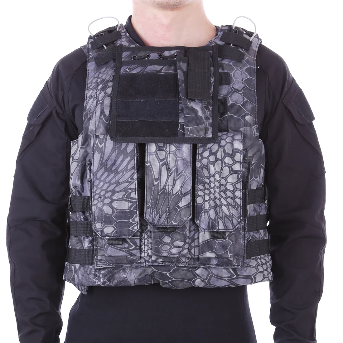 

2019 1 Pcs Rongjin FSBE Quick-Release Amphibians Tactical Gear For CS Outdoor Hunting Games - Python Stripe Black