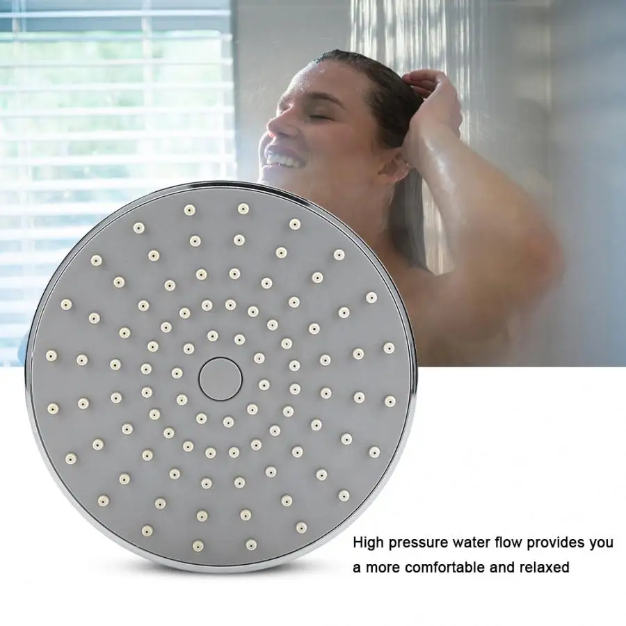 

6inch Round Rainfall Shower Head Chrome Plated Top Sprayer shower head high pressure Bathroom Supplies douchekop
