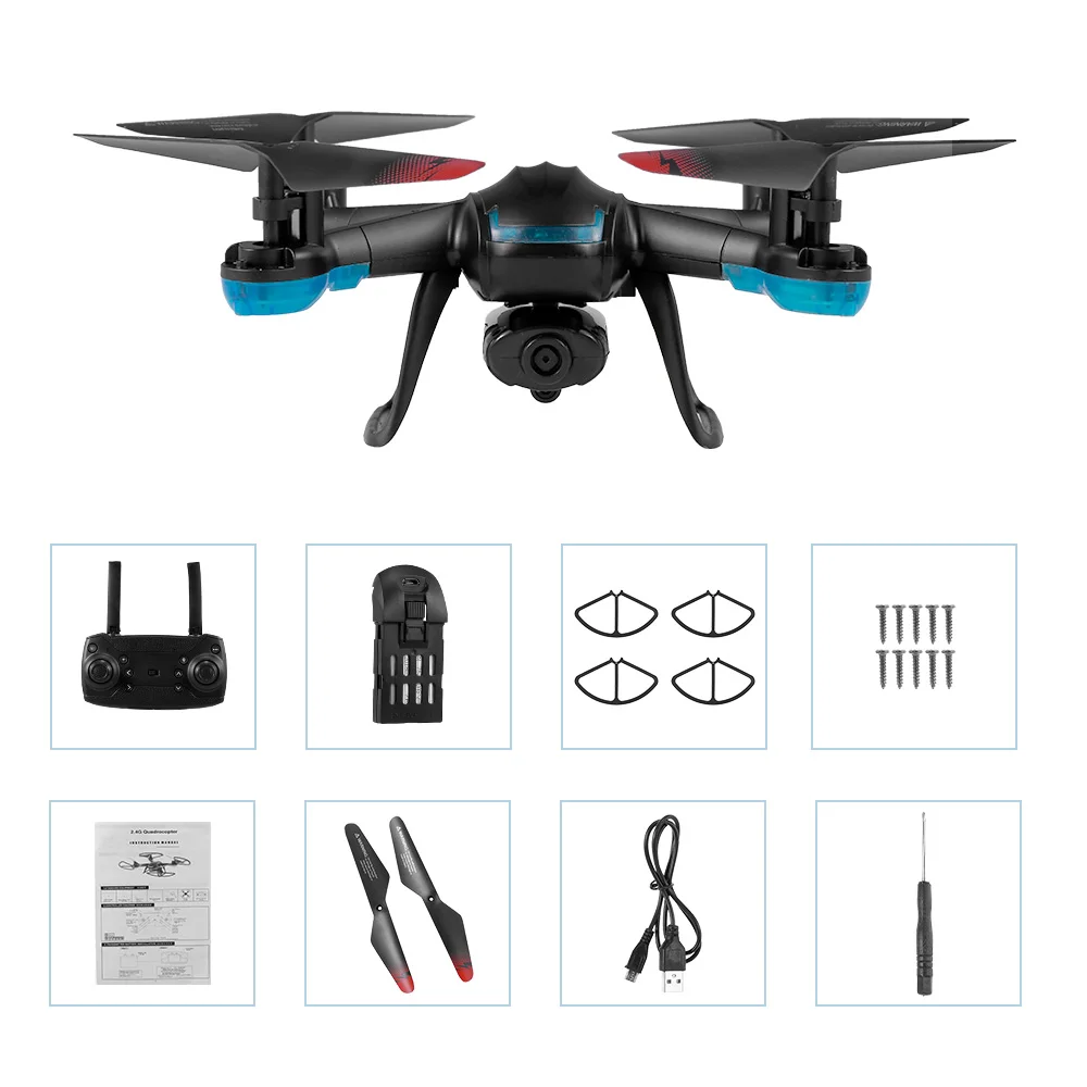 

GLOBAL DRONE GW007-3 480P Wifi FPV Selfie Smart Drone Altitude Hold One Key Return RC Training Quadcopter for Beginner Christmas