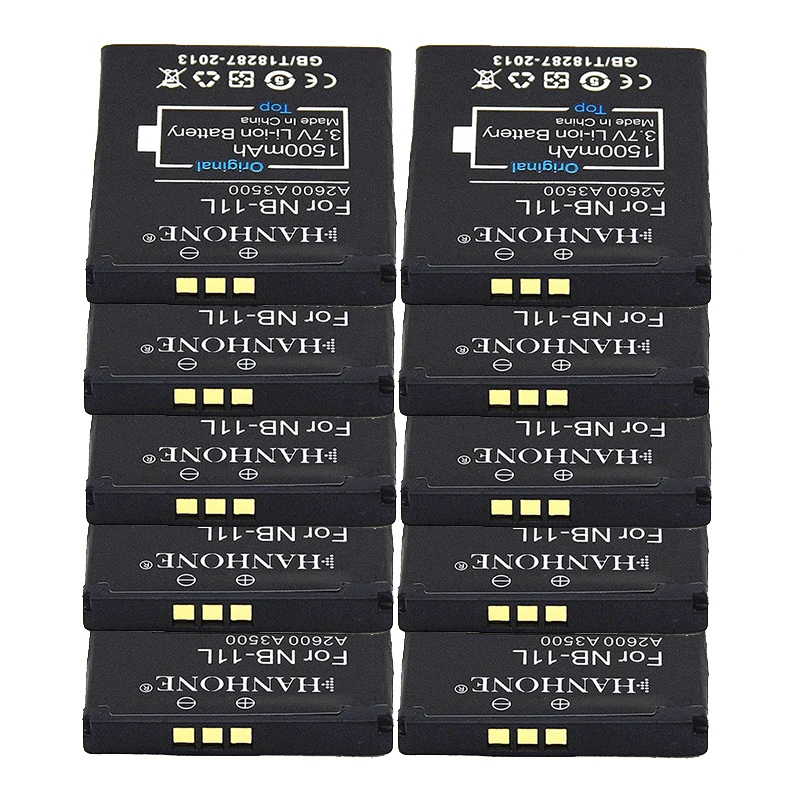 10 шт. 1500 мАч NB 11L NB11L для Canon A3500 A4000IS A2600 IXUS 132 155 240 245 140 265 125 HS батарея|Цифровые