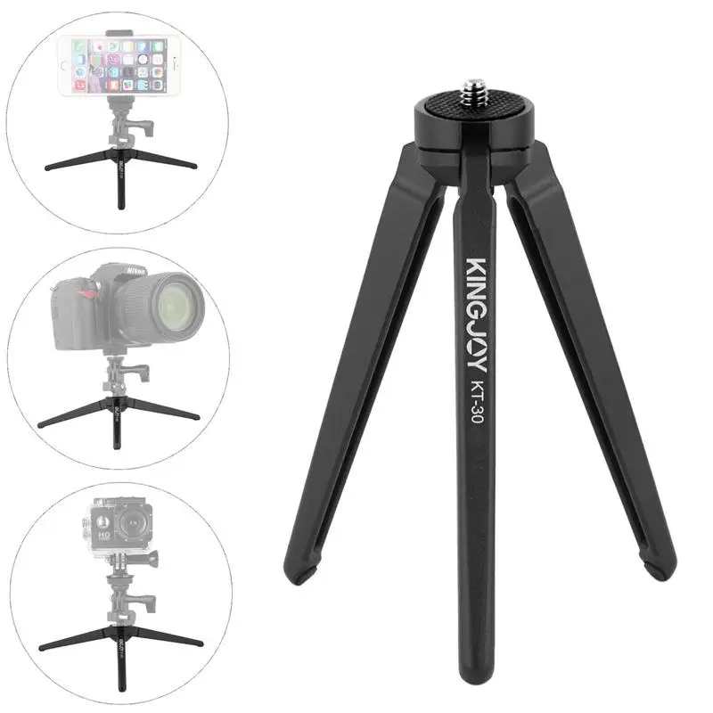 

KINGJOY Mini Travel Tabletop Tripod Lightweight Stand,KT-30 Table Tripod Stand with Max. Load up to 2.5kg/5.5lbs for DSLR Came
