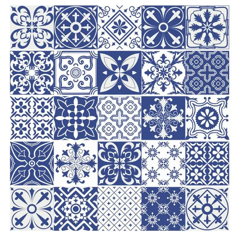 

Retro Tiles Wall Stickers for Kitchen Tile Stickers Decor Adhesive Waterproof Wall Covering PVC Wall Stickers Kitchen Waist Line