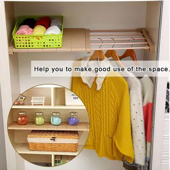 

Adjustable Closet Organizer Plastic Storage Shelf Wall Mounted Diy Wardrobe Dividers Clothes Organizer Storage Holders Racks
