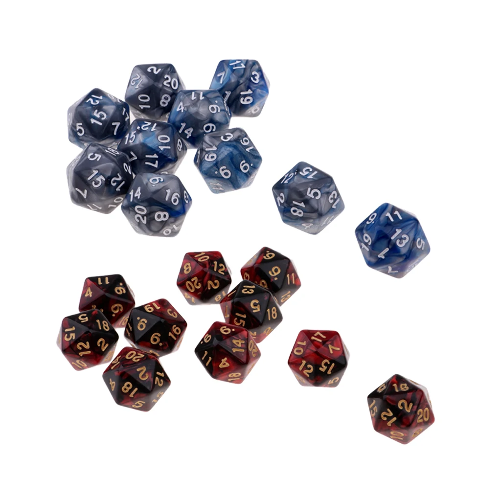 

20Pcs Polyhedral Dice D20 20 Sided Dice Set for DND RPG Board Game Role Playing Games