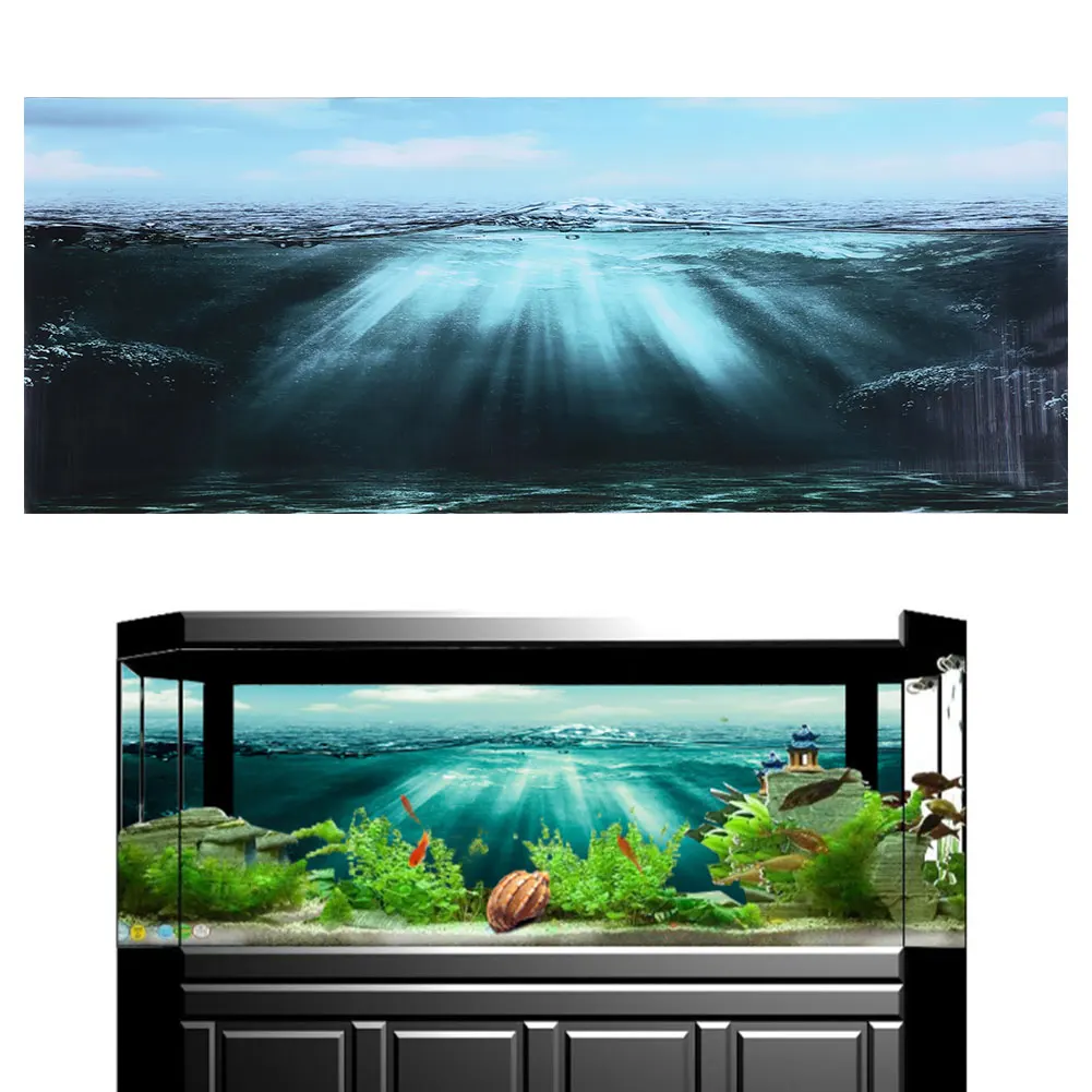 3D эффект клей морской мир плакат аквариум украшения высокое качество ПВХ материал водонепроницаемый рыбы украшения