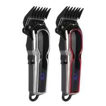 Перезаряжаемая машинка для стрижки волос с ЖК-дисплеем, электрическая стрижка, беспроводной триммер с европейской вилкой, машинка для стрижки волос, Новинка